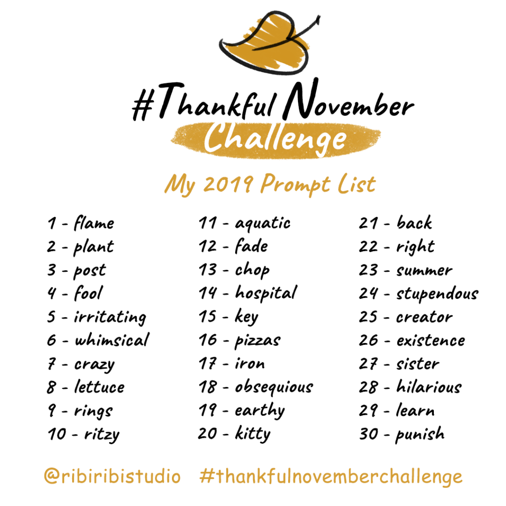 Thankful November Challenge 2019 RibiRibi
